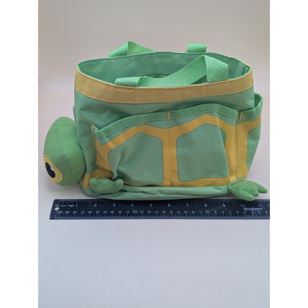Melissa & Doug Sunny Patch Frog Kids Play Tote Bag Multi Pocket Green - Picture 7 of 10